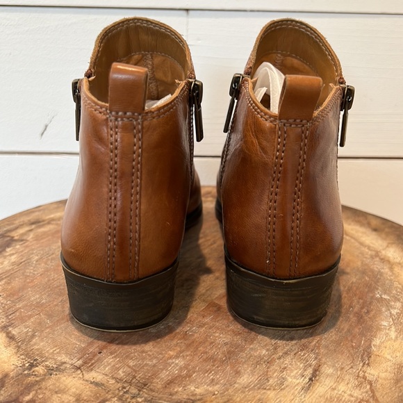 Lucky Brand Basel Booties - Sz: 7, Cognac, Leather - Picture 8 of 15